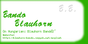 bando blauhorn business card